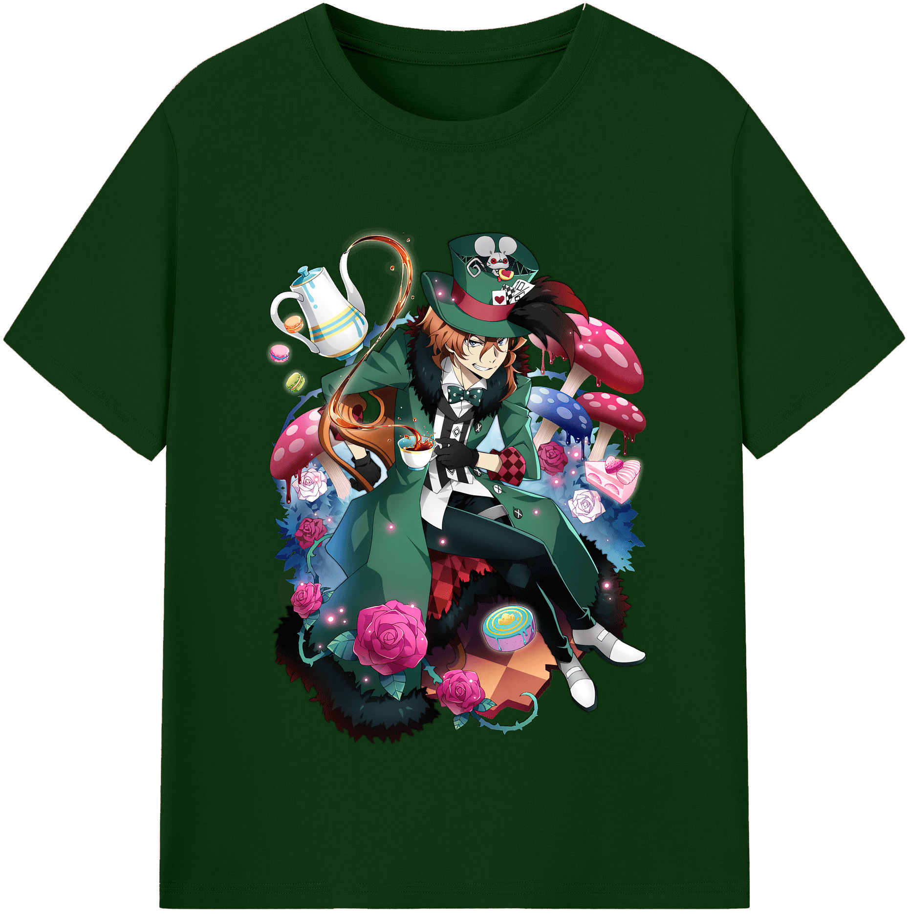 （画像用） 文豪ストレイドッグス Bungo Stray Dogs 綿100％半袖Tシャツ（フロントプリント）